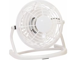USB bureau ventilator - 1x - klein - kunststof - snoer 100 cm - verkoeling
