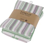 Tiseco Home Studio - Keukenhanddoek MULTILINES - SET/10 - 100% katoen - ultra-absorberend - sneldrogend- duurzaam materiaal - 50x70 cm - Groen