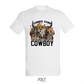 T-shirt Summer Down Cowboy - T-shirt korte mouw - Wit - 2 jaar