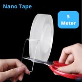 Nano Tape - Dubbelzijdig Tape - 5M - Extra Sterk - Gekko Tape - Transparant - Montage Tape - Herbruikbaar en Waterproof - Plakken Zonder Boren