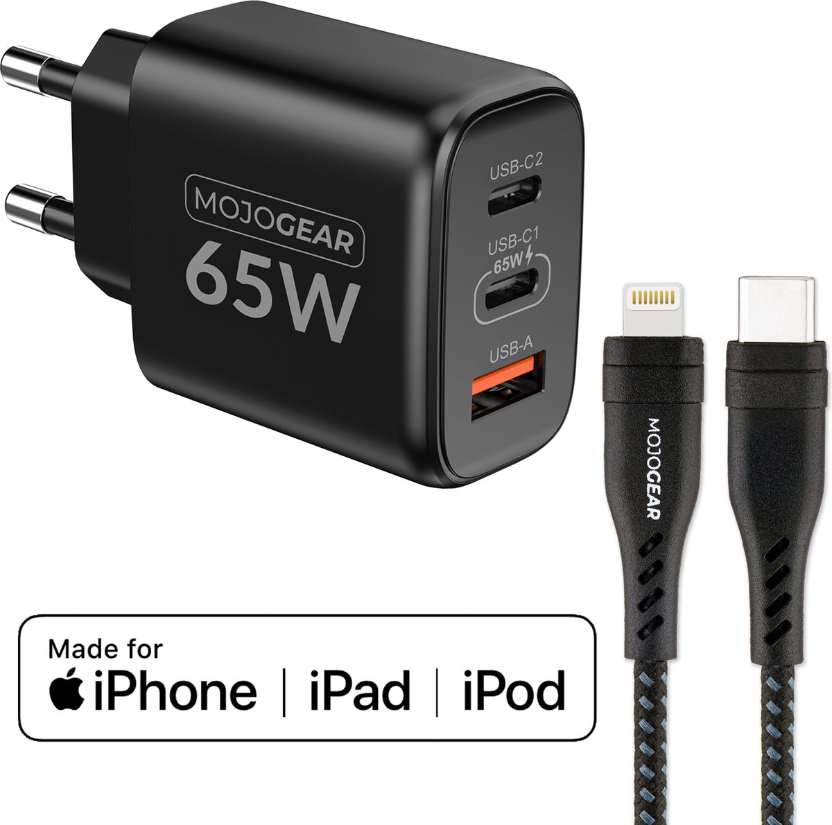 Chargeur secteur vers USB 5V 1A pour iPhones, ipods, smartphones garanti 3  ans