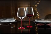 RCR Cristalleria Italiana verres à vin pied rouge 79 cl lot de 6 pièces