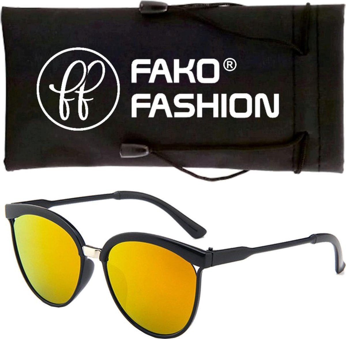 Fako Fashion® - Zonnebril - Clubby XL - Spiegel Rood