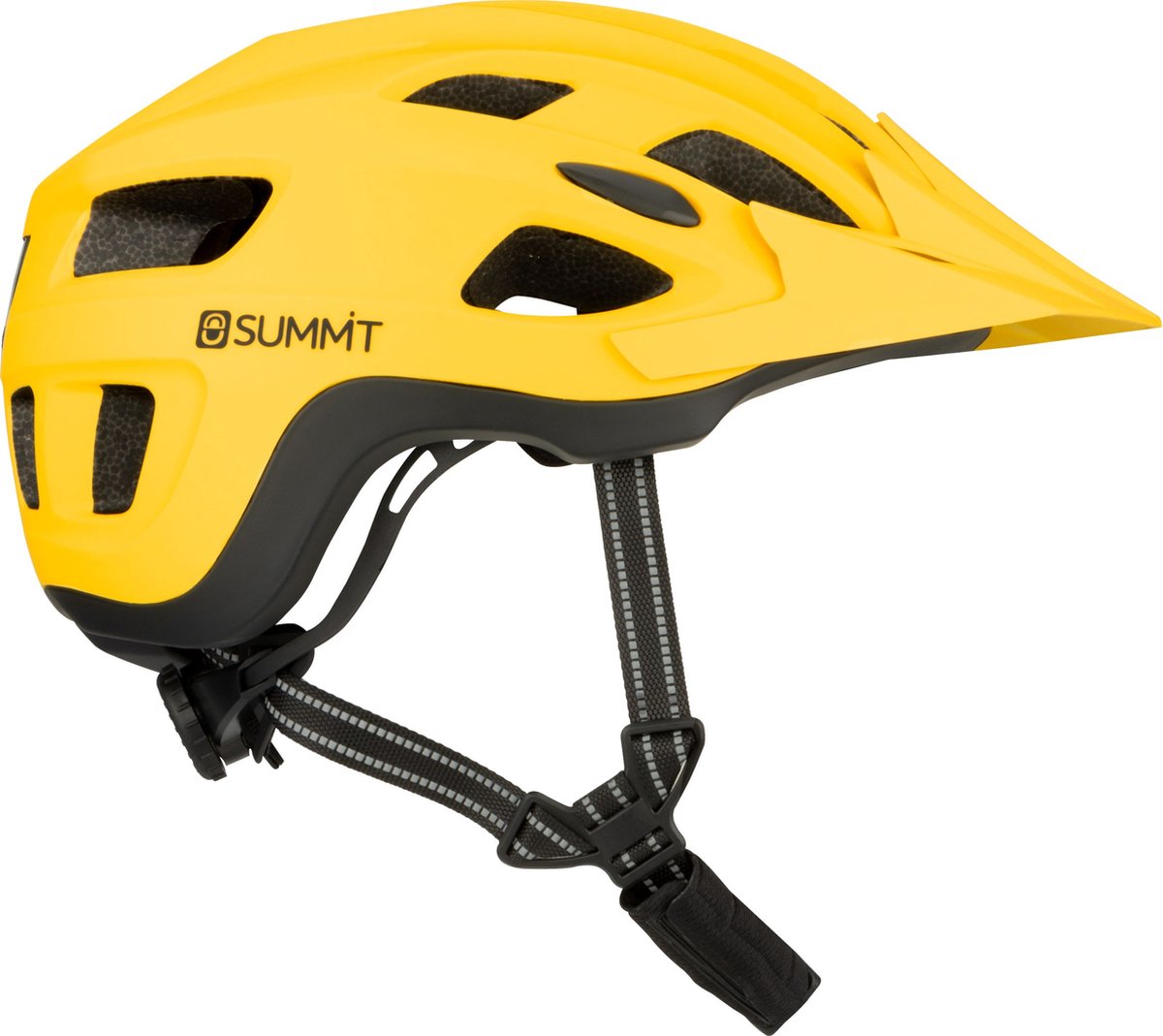 Summit Fietshelm - met LED verlichting - Verstelbaar 59-61 cm- Geel