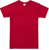 B&C Exact 150 Heren T-Shirt - Donker Rood - Small - Korte Mouwen