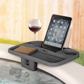 Life Spa Tray Table - Whirlpools - Spa Bar Deluxe - Bubbelbad Bar Tafeltje - Verstelbaar - Waterdicht compartiment voor mobiel of tablet - Zwart