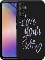 Cazy Hoesje Zwart geschikt voor Samsung Galaxy A54 Love Yourself