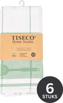Tiseco Home Studio - Torchon PHARAO UTENSILS - SET/6 - 100% coton - avec boucle de suspension - ultra absorbant - séchage rapide - matériau résistant - 50x70 cm - Greensmoke