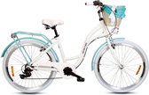 Vélo pour femme en aluminium Goetze Mood , vélo de ville Holland rétro vintage, roues de 26 pouces, engrenages Shimano à 7 vitesses, entrée profonde, panier avec rembourrage gratuit !