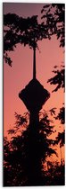 Dibond - Euromast - Bomen - Bladeren - Kleuren - 30x90 cm Foto op Aluminium (Wanddecoratie van metaal)