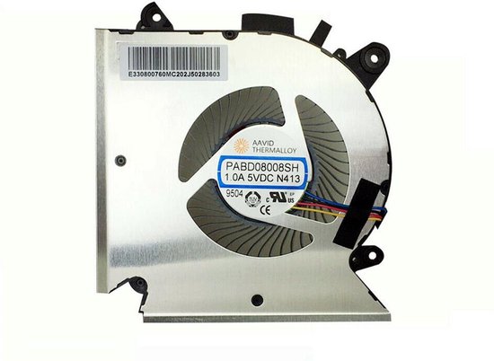 CPU de remplacement / ventilateur de refroidissement adapté aux séries MSI GF63 / GS65 / WF65 - P/N : PABD08008SH
