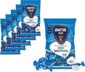 6 Zakken Antiflu Menthol Mint Blauw á 165 gram - Voordeelverpakking Snoepgoed