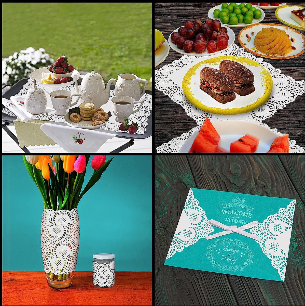UYVPAER 100 stuk kantpapier voor cake, ronde taartkant