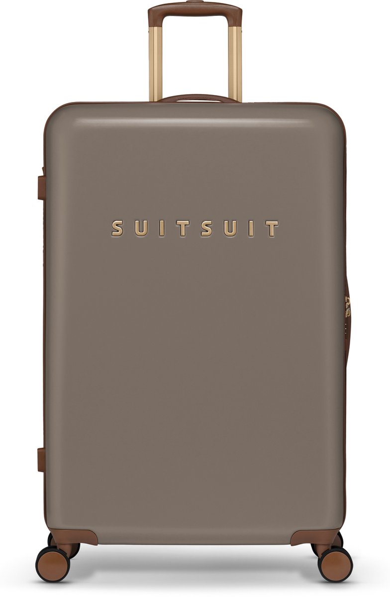 SUITSUIT Fab Seventies - Reiskoffer met 4 wielen - 76 cm - 94L - Taupe