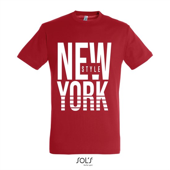 T-Shirt 359-97 New York - Rood, 4xL