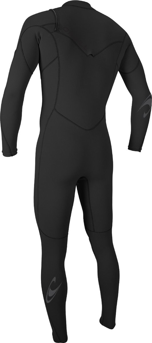2025 O'Neill Heren Hammer 3/2mm Borst Ritssluiting Wetsuit - Blac