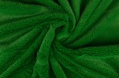10 meter bont stof - Zacht - Groen - Pluche stof op rol