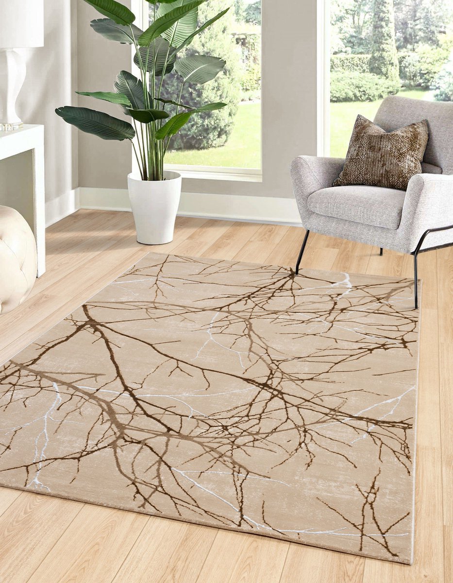 MINYE MODERN BEIGE TAUPE VLOERKLEED DESIGNER