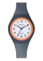 Tekday-Horloge-34MM-Unisex-34MM-10ATM-Waterdicht-Silicone-Zwart/Oranje