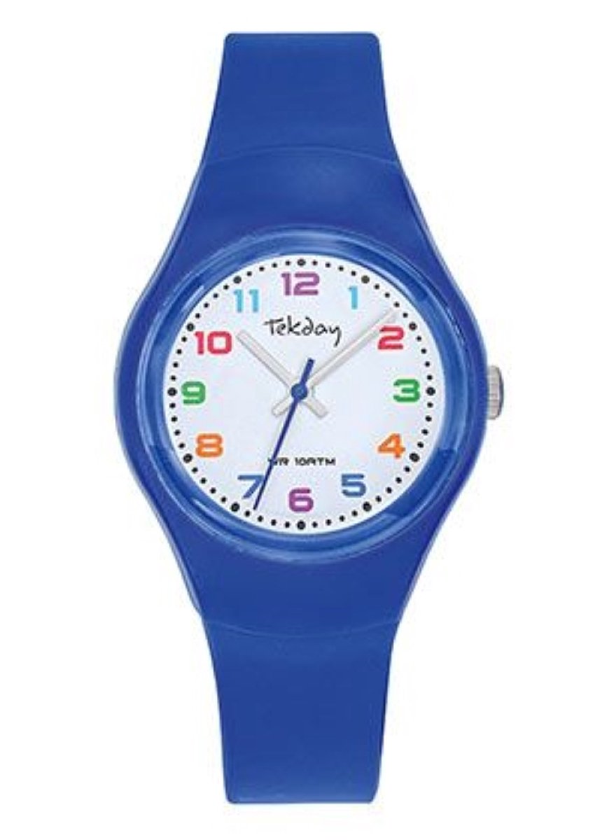 Tekday-Horloge-34MM-Unisex-34MM-10ATM-Waterdicht-Silicone-Blauw