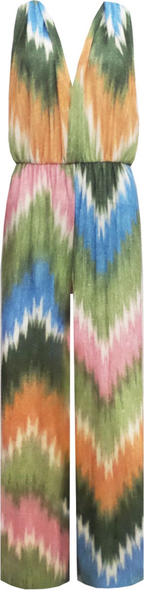 Ambika - Jumpsuit - Zigzag - Multi color - Groen