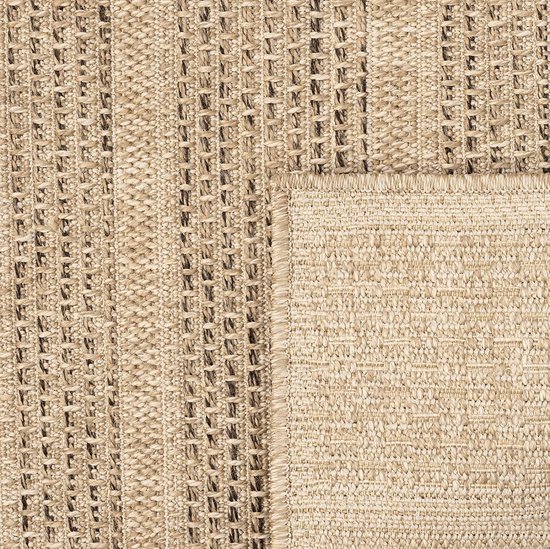 Jute look vloerkleed voor binnen en buiten - 80x250 cm - Rechthoek ...