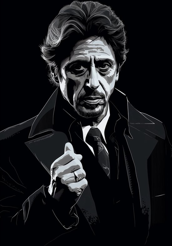 Affiche Al Pacino Heat Affiche Affiche noir et blanc Affiche