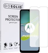 GO SOLID! ® Screenprotector geschikt voor Motorola moto E22 gehard glas