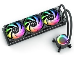 EKWB EK-Nucleus AIO CR360 Lux D-RGB - Vloeistof-koelsysteem - afmeting radiator 360mm - voor Intel LGA 1700, 115x, 1200, 2011, 2011-3, 2066 - AMD AM5, AM4 - 3 x 120 mm RGB fans - Koper, Aluminium - zwart