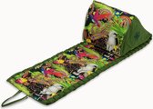 Besarto - Strandmatras - strandmat - opblaasbare rugleuning - 3 standen - oprolbaar - lichtgewicht - Made in EU - wasbaar - kleurecht - compact - paradijsvogel army green