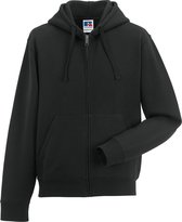 Authentic Full Zip Hoodie Sweatshirt 'Russell' Black - XXL