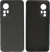 Hoesje Geschikt voor Xiaomi 12 Hoesje - 2.0mm Dikke Fashion Telefoonhoesje Backcover - Siliconen Hoesje - Zwart