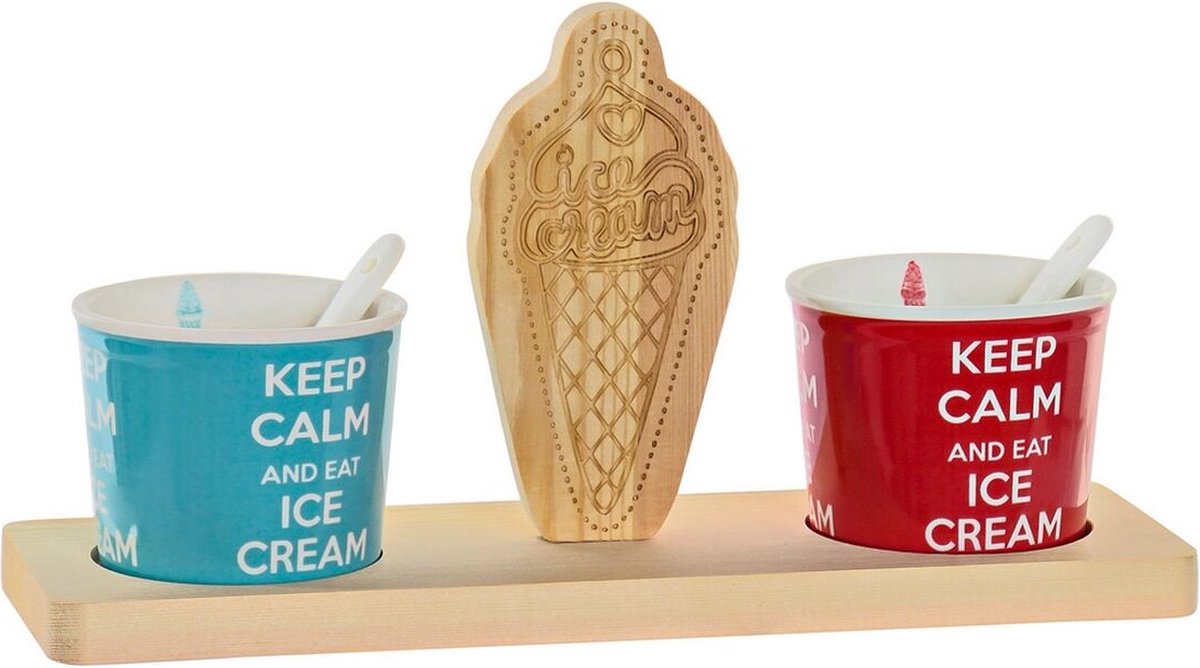 Glazenset DKD Home Decor Multicolour Keramisch Pijnboom