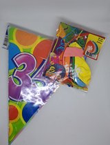 versierpakket 35 jaar vlaggenlijn en ballonnen voor vrolijke verjaardag