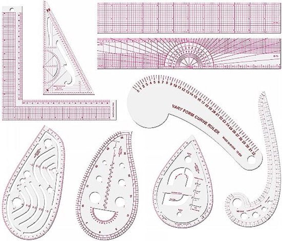 DIHAN #9511 transplantatie tekening Mold Liniaal, naadtoeslag Franse curve Liniaal variëren vorm plastic Tailor mode ontwerp liniaal, patroon maken