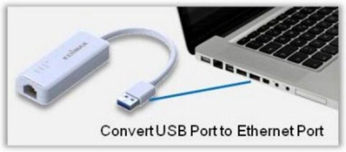 Edimax EU-4306 USB-A naar RJ45 Gigabit Ethernet LAN adapter - USB3.0 - CAT6 / wit - 0,10 meter