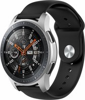 By Qubix Rubberen sportband 22mm - Zwart - Geschikt voor Samsung Galaxy Watch 3 (45mm) - Galaxy Watch 46mm - Gear S3 Classic & Frontier