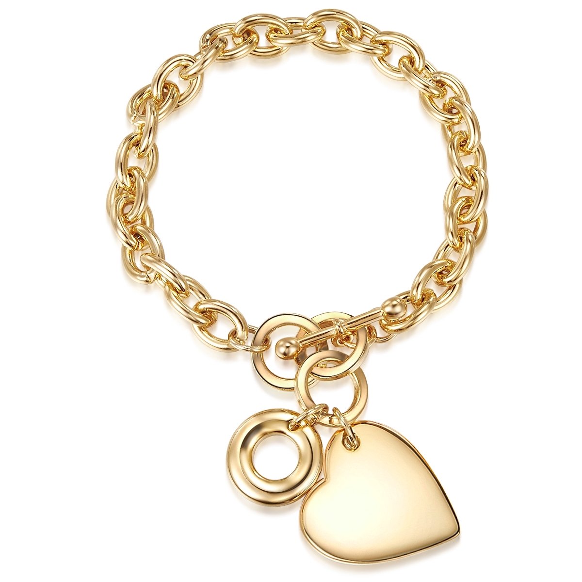 Damesarmband van metaallegering in geel goud