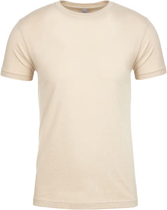 Men´s Crew Neck T-Shirt met korte mouwen Cream - 3XL