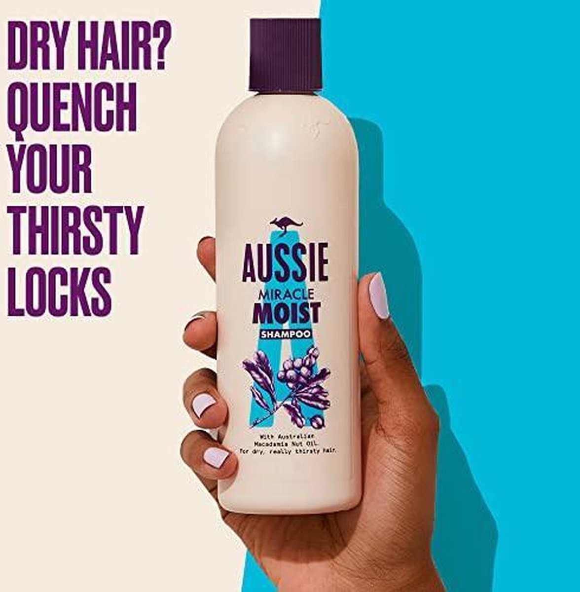 Aussie Miracle Moist Shampooing - Restaure les cheveux Droog et abîmés -  700 ml | bol