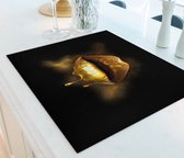 Inductiebeschermer Studio Wallz - Golden Lips | 60 x 52 cm | Keukendecoratie | Bescherm mat | Inductie afdekplaat