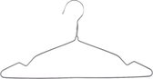 Set van 10x stuks metalen kledinghangers grijs 40 x 20 cm - Kledingkast hangers/kleerhangers