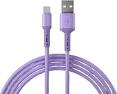 Cabletech - USB C Kabel -USB A naar USB C - Snellader - 2M - Paars