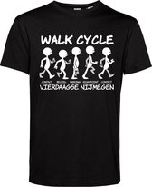 T-shirt Walk Cycle | Vierdaagse shirt | Wandelvierdaagse Nijmegen | Roze woensdag | Zwart | maat 5XL