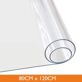 Simple Fix - Tafelzeil - Tafelbeschermer - Tafelzeil Transparant - Tafelkleed Plastic - 80cm x 120cm - 2mm dikte