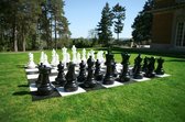 Ubergames XXXL Groot Chess Game - Echecs jusqu'à 64 cm de haut King - Protection UV - avec tapis en caoutchouc 490x490cm 100 kg. - Carré et Hors-jeu Avec 100 kg. tapis en caoutchouc Class and Great