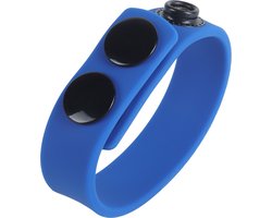Banoch | Cockring verstelbaar met drukknopen | blauw siliconen | max Ø 5 cm | penisring