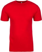 Men´s Sueded T-Shirt met ronde hals Red - XL