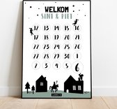 Aftelkalender - België - Poster Welkom Sint & Piet - 3 posters - Sinterklaas decoratie - Sinterklaas versiering