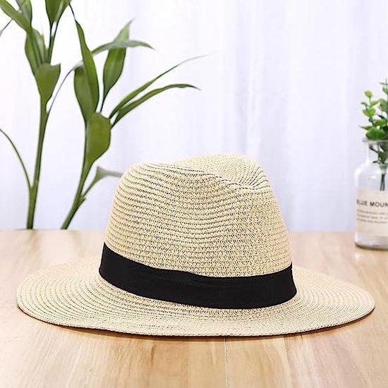 Chapeau de Soleil Femme - Chapeau d'été - Chapeau de Paille UV - Chapeau de Plage - Chapeau pour Adultes